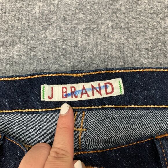 J Brand Bootcut Jeans Womens 32 Dark Denim Mid Rise 5 Pocket Stretch Zip Fly - Picture 5 of 13